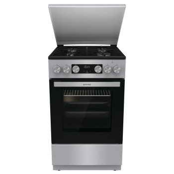 Gorenje GK5C42SH-B kombinált tűzhely, 70 l, digitális programóra, 1 részlegesen kihúzható teleszkópos sínpárral, fém dísztető, szürke szín, 50x59.4x85