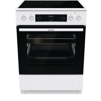 Gorenje GECS6C70WPA elektromos kerámialapos, fehér tűzhely gőzfunkcióval, 60x60x85 cm 