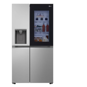 LG GSGV81PYLL side by side hűtőszekrény, InstaView™, Smart Inverter Kompresszor, WIFI, 416/219L, 91.3x73.5x179 cm, hamvas matt ezüst szín 