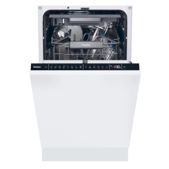 Haier XI1C3TB2FB teljesen beépíthető mosogatógép, 11 teríték, inverter motor, 3 kosár, automatikus ajtónyitás, WIFI, 44.8x57.5x81.6 cm