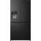 Hisense RQ760N4SBFE Total No Frost side by side hűtőszekrény francia ajtós kialakítással, 352/232L, WIFI, inverteres kompresszor, 91.4x72.5x178.5 cm, fekete 