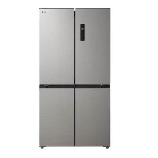 LG GMM41MSBEM Total No Frost side by side hűtőszekrény francia ajtós kialakítással, inverter kompresszor, 305/169L, 83.3x65.3x177.5 cm, ezüst szín 