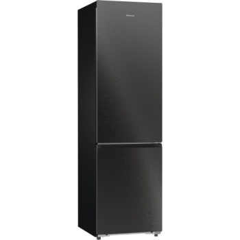 Hisense RB5P410SBFC Total No Frost alulfagyasztós kombinált hűtőszekrény, 283/130L, inverteres kompresszor, 59.5x65.8x203 cm, fekete inox szín 