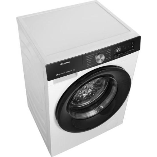 Hisense WF3S9043BW3 elöltöltős mosógép, 9 kg, gőz, WIFI, inverter motor, 59.5x55x84.5 cm