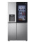 LG GSXV80PZLE Total No Frost side by side hűtőszekrény, InstaView™, 416/219L, Lineáris Inverter Kompresszor, WIFI, 91.3x73.5x179 cm, hamvas ezüst szín