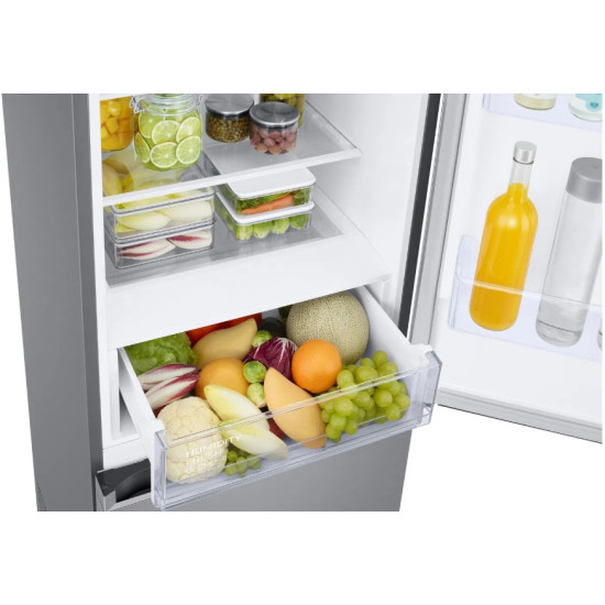 Samsung RB38C600CS9/EF No Frost alulfagyasztós kombinált hűtőszekrény, 276/114L, Digitális Inverter Kompresszor, inox, WIFI, 59.5x65.8x203 cm 