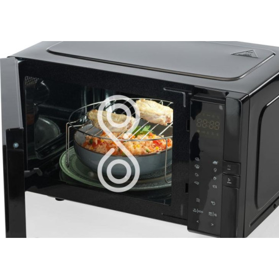 Hisense H25MOBS4HGI mikrohullámú sütő, 25L, 900W, grill funkció, fekete 