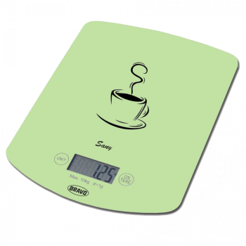 Bravo B-5112 digitális konyhai mérleg, zöld szín, 10kg-os méréshatárral 