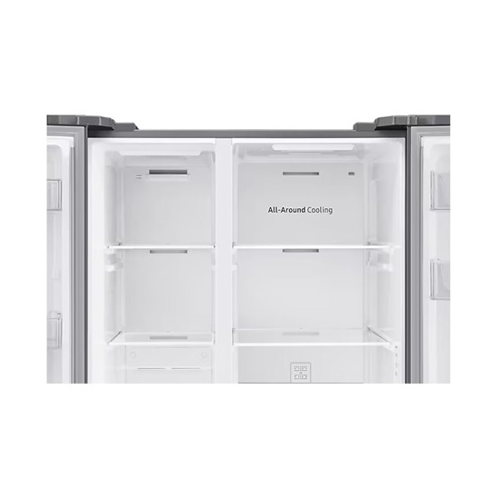 Samsung RS62DG5003S9EO No Frost side by side hűtőszekrény, 418/237L, WIFI, Digitális Inverter Kompresszor, kifinomult inox szín, 91.2x71.6x178 cm