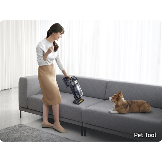 Samsung VS15A60AGR5/GE álló porszívó, 150 W, krómozott fekete szín 