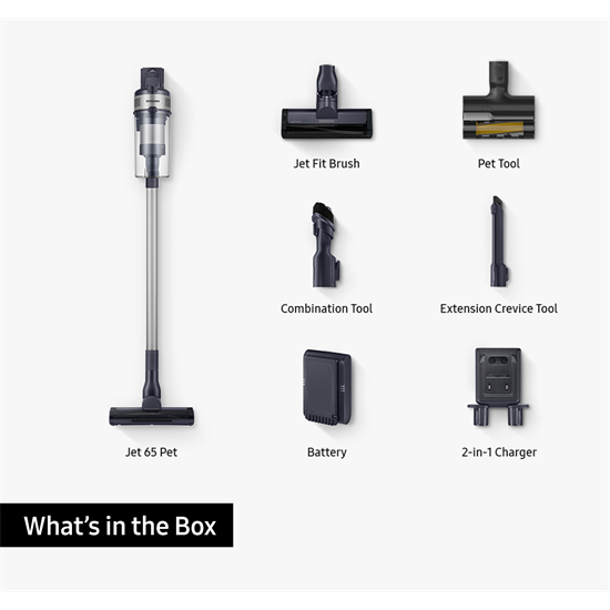 Samsung VS15A60AGR5/GE álló porszívó, 150 W, krómozott fekete szín 
