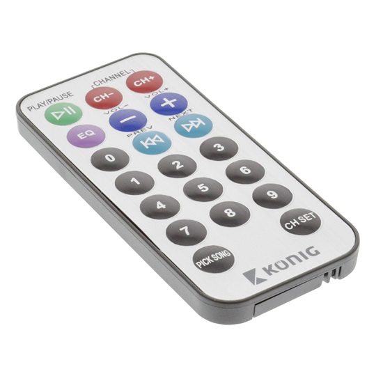 König CSBTFMTRANS100 12 V-os Bluetooth FM-adókészülék mikrofonnal, transzmitter