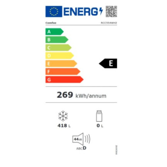 Comfee RCC554WH2 fagyasztóláda, 418L, 141.6x75x82.5 cm