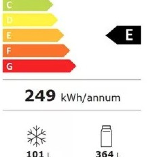 Tesla RD4650FTE Total No Frost felülfagyasztós kombinált hűtőszekrény, 364/101L, 68.1x70.1x185.6 cm 