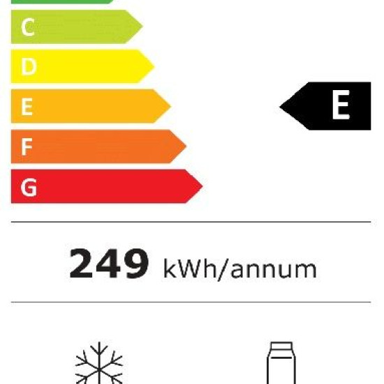 Tesla RD4650XTBE Total No Frost felülfagyasztós kombinált hűtőszekrény, 364/90L, 68.1x70.1x185 cm, fekete 