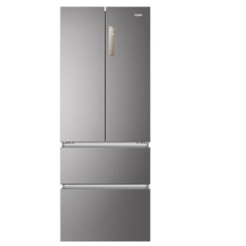 Haier HB17FPAAA Total No Frost side by side hűtőszekrény francia ajtós kialakítással, Dual Inverter Kompresszor, 306/140L, 70x67.5x190.6 cm, platina inox 