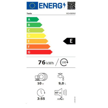 Tesla WD490MW mosogatógép, 10 teríték, 3 kosár, 44.8x60x84.5 cm 