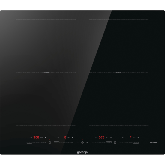 Gorenje GI6442BSCE beépíthető indukciós kerámialap, 59x52x5.3 cm, Bridge összekapcsolható főzőzóna, fekete szín