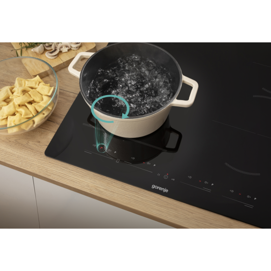 Gorenje GI6442BSCE beépíthető indukciós kerámialap, 59x52x5.3 cm, Bridge összekapcsolható főzőzóna, fekete szín