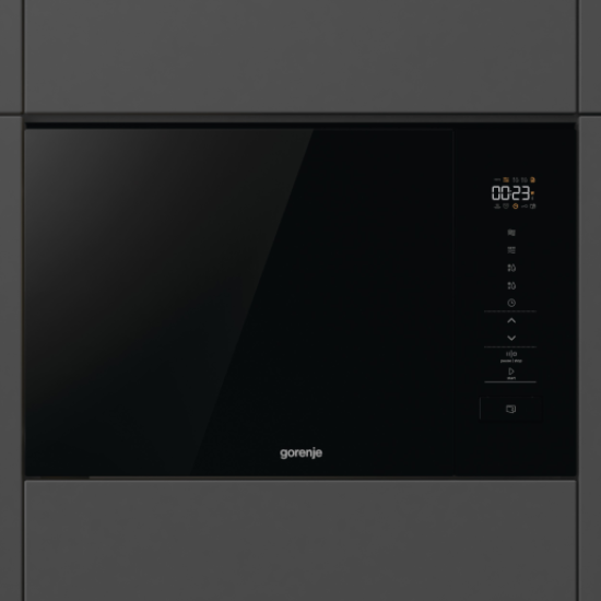 Gorenje BM201SG3DBG beépíthető mikrohullámú sütő, 20L, fekete, 38.6x59.4x31.7 cm 