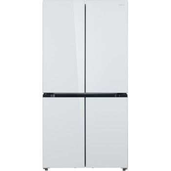 Tesla RM5600FSNWE Total No Frost side by side hűtőszekrény, francia ajtós kialakítással, Dupla Inverteres Kompresszor, 363/204L, 91.1x70.6x183 cm, fehér üveg 