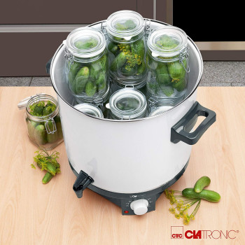 Clatronic EKA3338 befőzőgép fehér 25L 1800W tartósító főzőedény