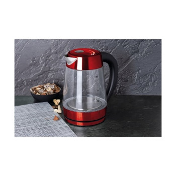 Berlinger Haus BH/9128 üveg vízforraló, 2200W, 1.7L, burgundi szín, vízhőmérséklet szabályzás