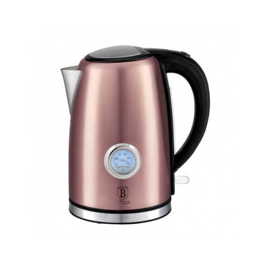 Berlinger Haus BH/9070 vízforraló, hőfok kijelzővel, 2200W, 1.7L, fémes rózsaszín szín 