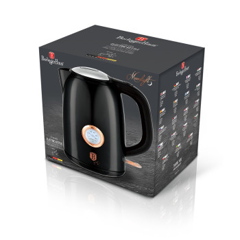 Berlinger Haus LP-BH-043L vízforraló, hőfok kijelzővel, 2200W, 1.7L, rose gold-fekete szín 