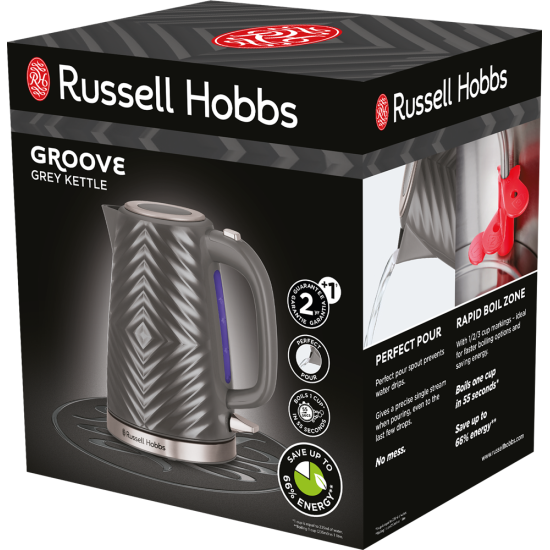 Russell Hobbs 26382-70/RH vízforraló, 2400W, 1.7L, szürke szín 