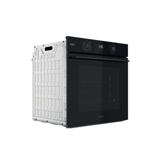 Whirlpool OMSK58RU1SB beépíthető sütő, pirolitikus és hidrolitikus tisztítás, 71L, 59.5x55.1x59.5 cm, fekete szín 