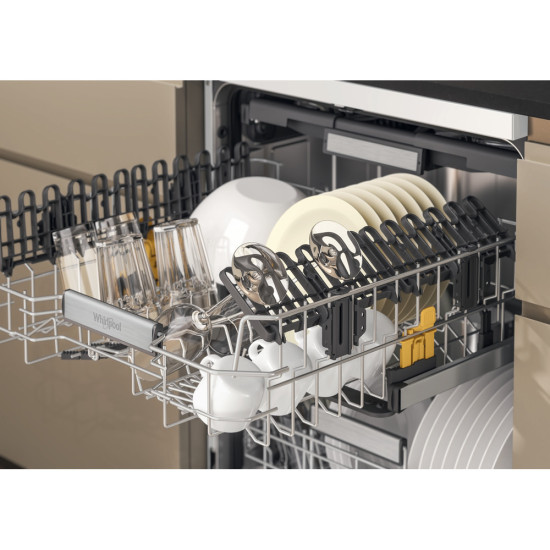 Whirlpool W7F HS51 mosogatógép, 15 teríték, 3 kosár, automatikus ajtónyitás, 60x59x85 cm