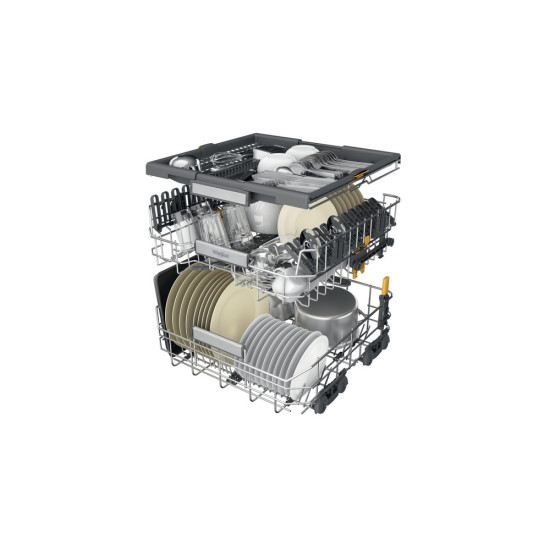 Whirlpool W7F HS51 mosogatógép, 15 teríték, 3 kosár, automatikus ajtónyitás, 60x59x85 cm