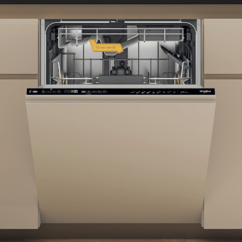 Whirlpool WH8IPB14AM6L0 teljesen beépíthető mosogatógép, 14 teríték, 3 kosár, automatikus ajtónyitás, 59.8x55.5x82 cm 