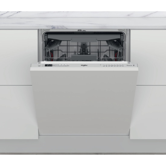 Whirlpool WIC 3C33 PFE teljesen beépíthető mosogatógép, 14 teríték, 3 kosár, automatikus ajtónyitás, 59.8x55.5x82 cm, ezüst szín 