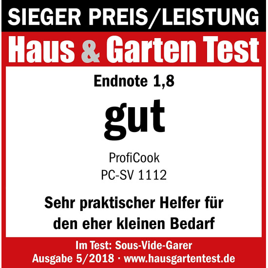 ProfiCook PC-SV 1112 sous-vide gép PCSV1112