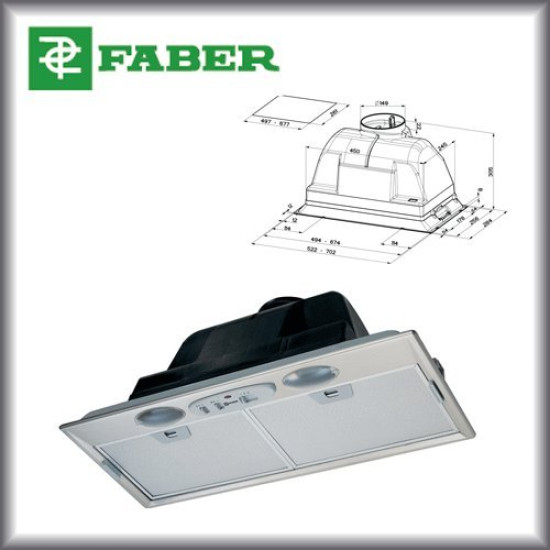 FABER INCA PLUS HIP 52cm felső szekrénybe vagy kürtőbe építhető elszívó