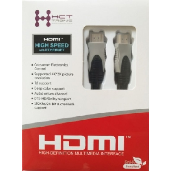 HCT HDMI-HDMI kábe 028-136 4K aranyozott 5 méter 2.O