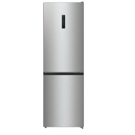 Gorenje NRK619DA2XL4 No Frost Plus alulfagyasztós kombinált hűtőszekrény, inverter kompresszor, 204/96L, 60x59.2x185 cm, szürke metál textúra szín 