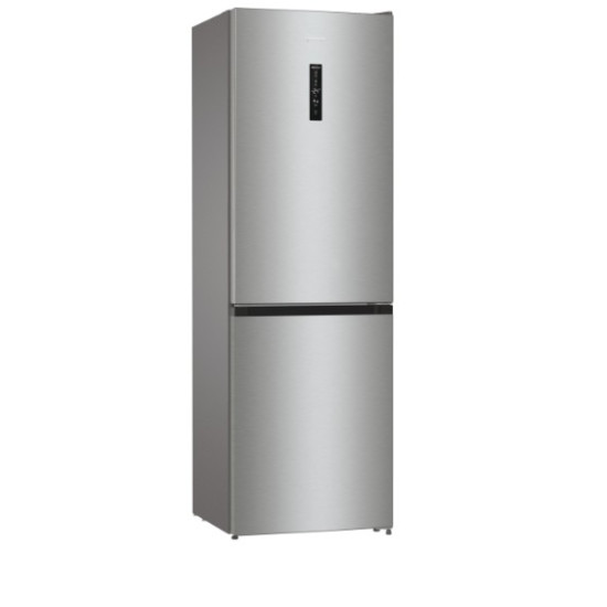 Gorenje NRK619DA2XL4 No Frost Plus alulfagyasztós kombinált hűtőszekrény, inverter kompresszor, 204/96L, 60x59.2x185 cm, szürke metál textúra szín 