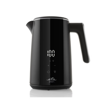 Eta 859690000 Ellen vízforraló, 1.5L, 2200W, fekete szín, vízhőmérséklet szabályozás, dupla fal, LED kijelző