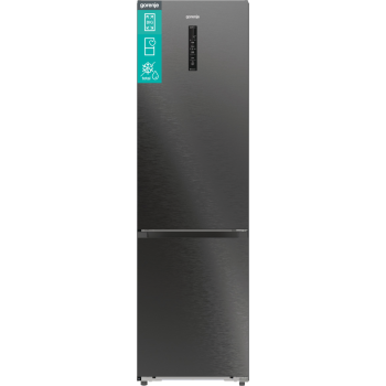 Gorenje NRB620C61BX4WFE Total No Frost alulfagyasztós kombinált hűtőszekrény, Wifi, 283/130L, inverter kompresszor,59.5x65.8x203 cm, fekete inox szín