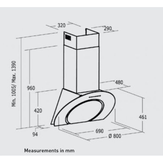 Nodor O2 fali páraelszívó