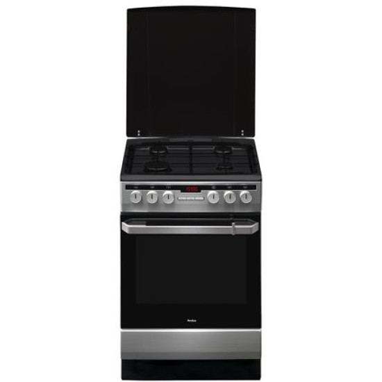 Amica 56013 inox 50cm kombinált tűzhely A5KG8.2(XN)M