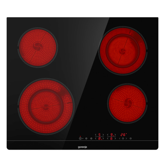 Gorenje ECT644BSC beépíthető kerámia főzőlap, 59.5x52x5.4 cm