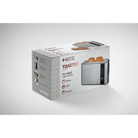 ECG ST10630 rozsdamentes kivetelű kenyérpirító