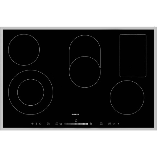 Beko HIC85502TX beépíthető vitro kerámia főzőlap 77cm széles