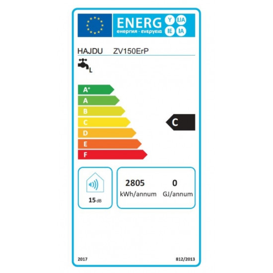 Hajdu ZV150 Erp 150l fekvő villanybojler ZV150erp, ZV150