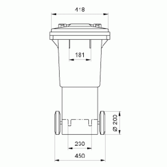 Kuka 60l szürke kerekes
