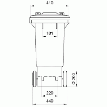 Kuka 80 literes kerekes sötétszürke hulladék tároló